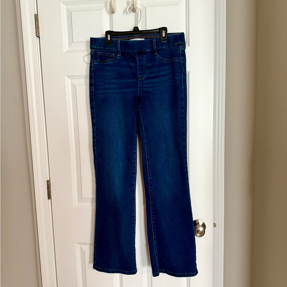Nine West deep blue pull on boot cut jeans